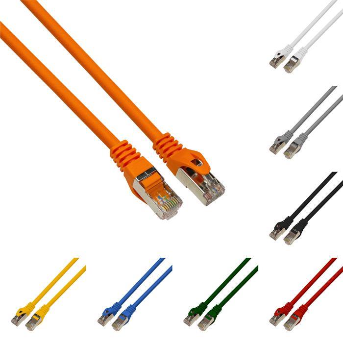 0,25m RJ-45 Network cable Patch cable CAT7 white S/UTP Ethernet DSL LAN CAT.7