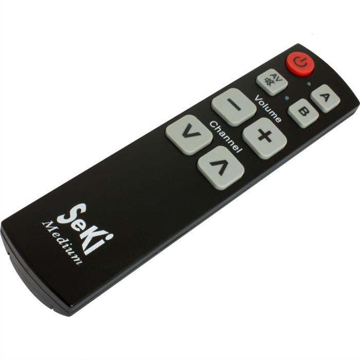 Universal Remote control SeKi Medium black Able to learn for seniors + children