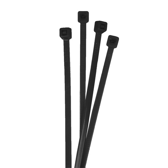 100x Cable tie 200 x 2,5mm Black 8,2kg PA6.6 Polyamide Industrial quality