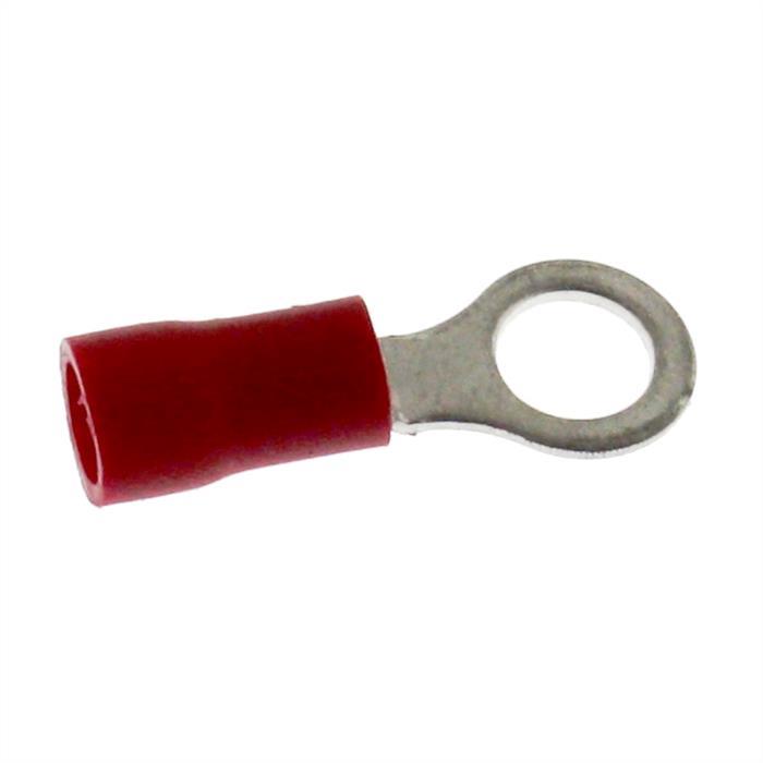 25x Ringkabelschuh teilisoliert 0,5-1,5mm² Lochdurchmesser M5 Rot Ringzunge Kupfer verzinnt