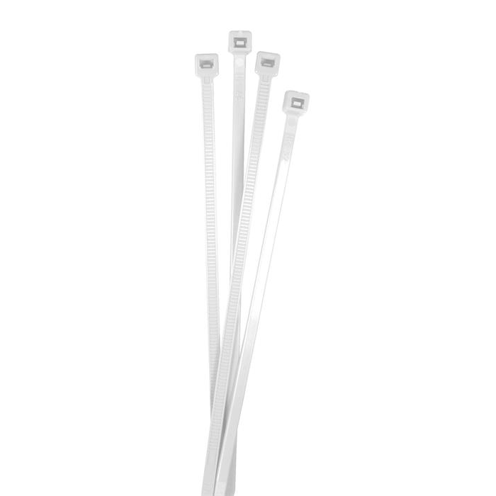 100x Cable tie 140 x 3,6mm White Natural 18,2kg PA6.6 Polyamide Industrial quality