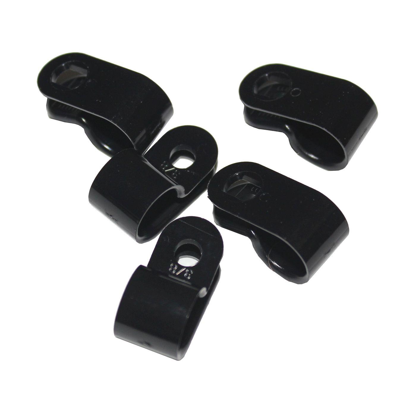 100x P-Clip für Kabel 9mm schwarz Nylon Kabelschelle Kabelfixierung Chassisklemmen