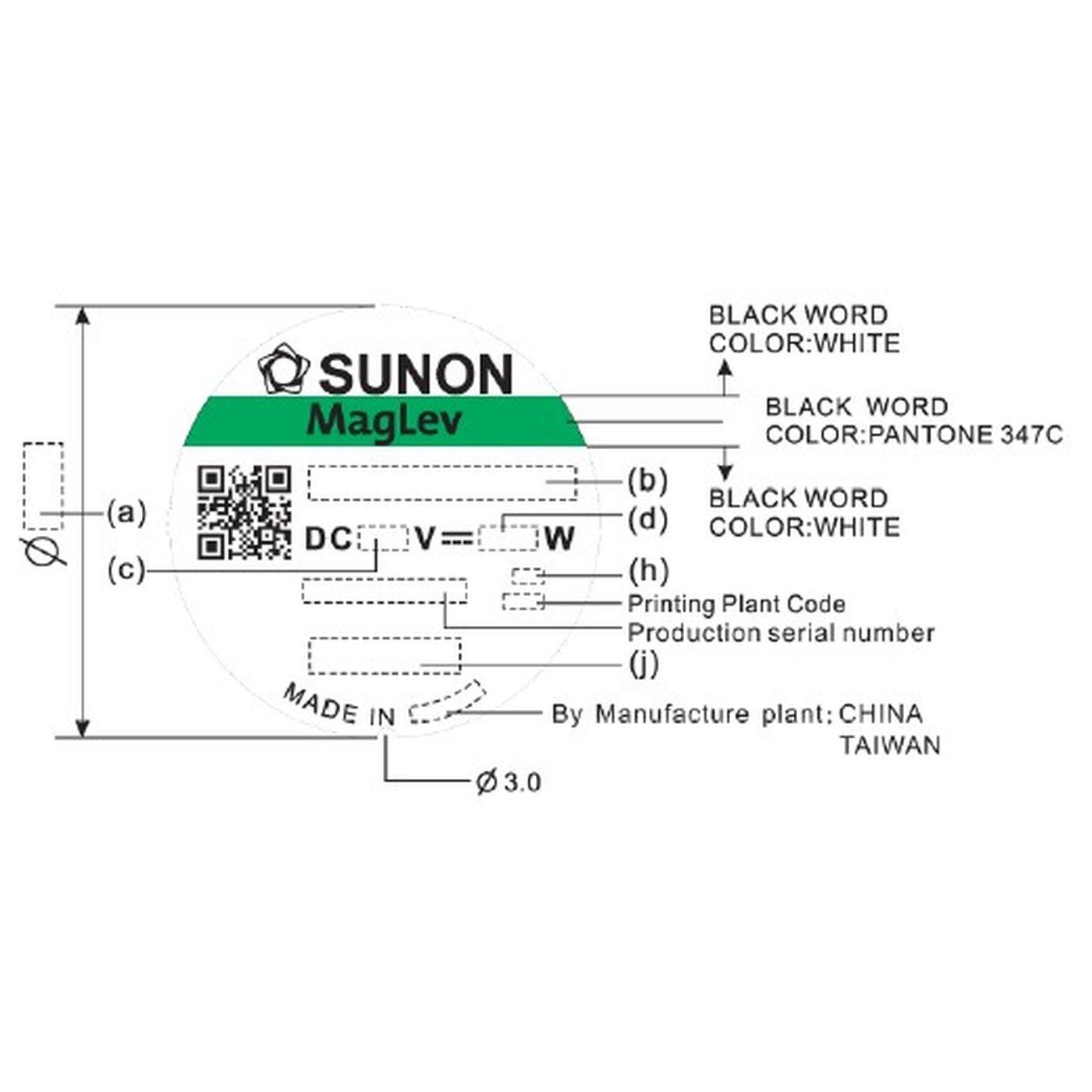 Lüfter 24V DC 0,96W 80x80x25mm 56,1m³/h 2600U/Min 56,1m³/h Sunon MF80252V31000UA99