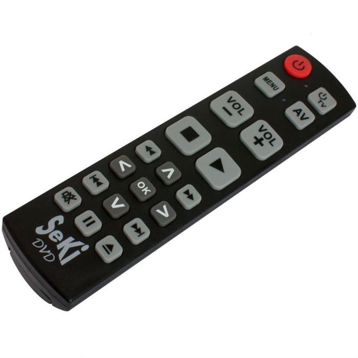 Universal Remote control SeKi DVD black Able to learn for seniors + children