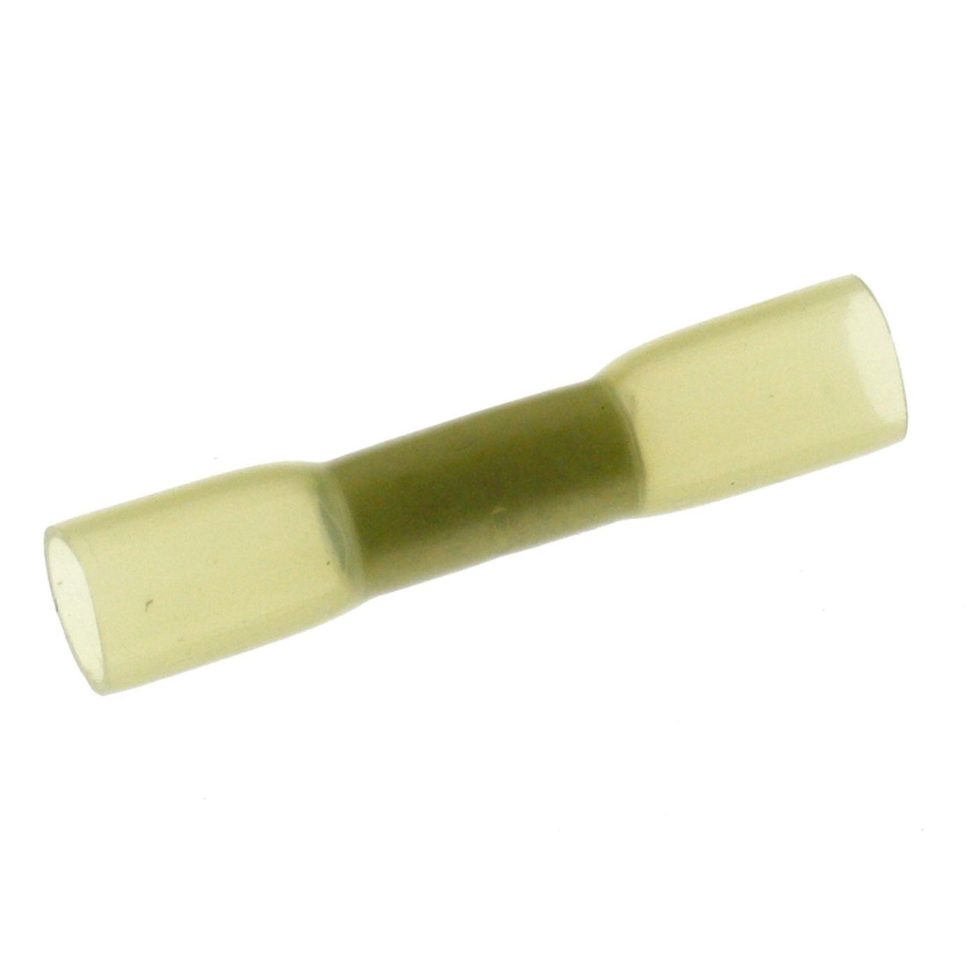 25x Schrumpf Stoßverbinder mit Schrumpfschlauch vollisoliert 4-6mm² Gelb Quetschverbinder Messing verzinnt