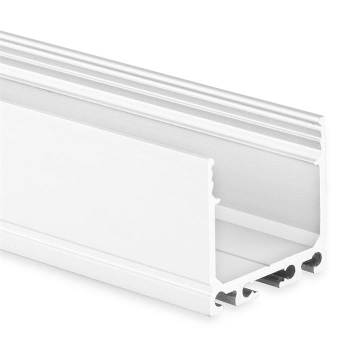1m LED Profil PN6 Weiß 26,8x26mm Aluminium Aufbauprofil für 24mm LED Streifen
