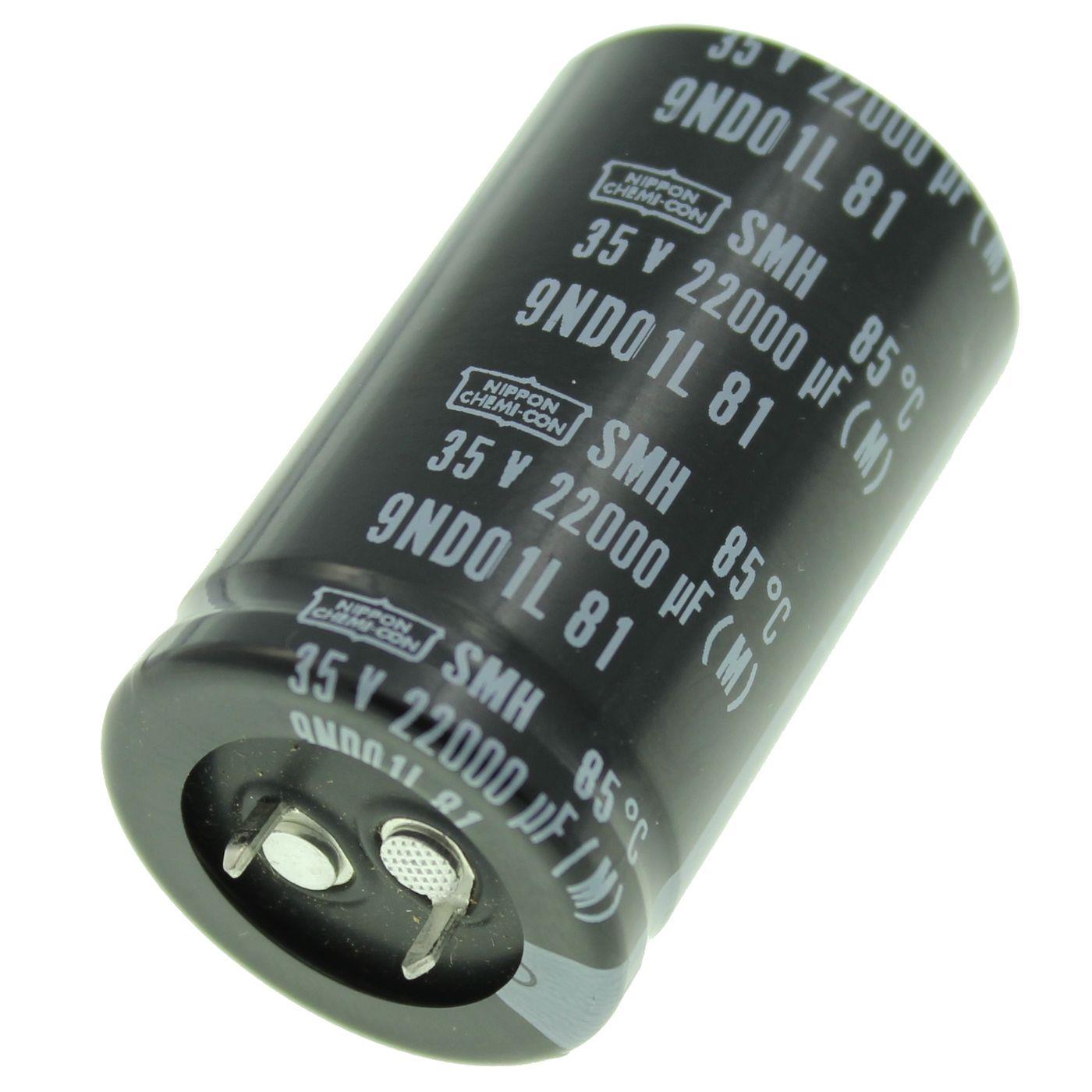 Snap-In Electrolytic capacitor Radial 22000µF 35V 85°C ESMH350VSN223MR50S d30x50mm 22000uF
