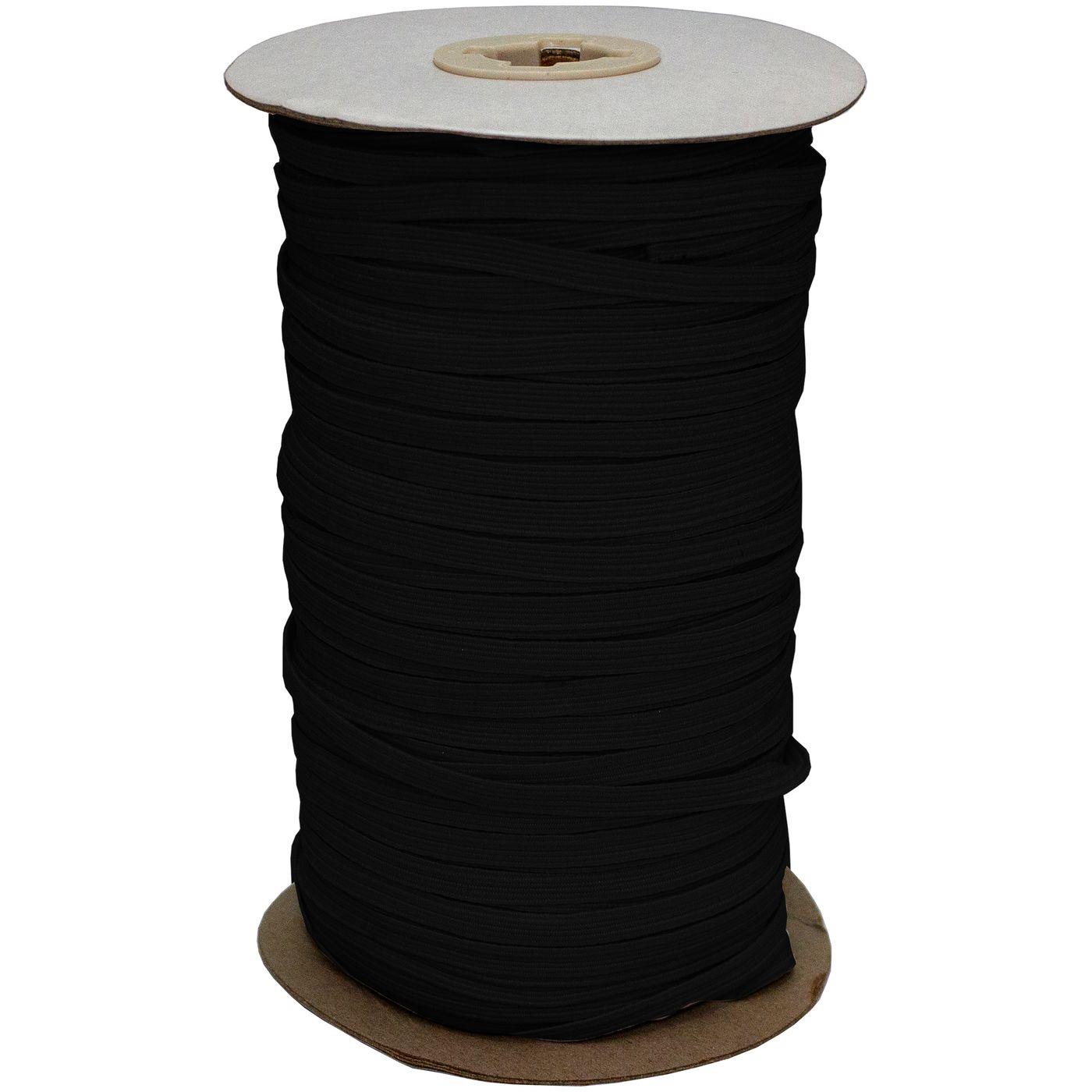 50m x 5mm elastic band black Rubber braid Cooking Festival e.g. for Masks Mouthguard