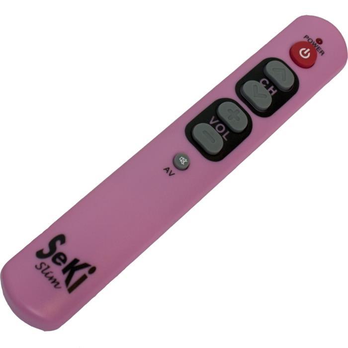 Universal Remote control SeKi Slim Pink Able to learn for seniors + children