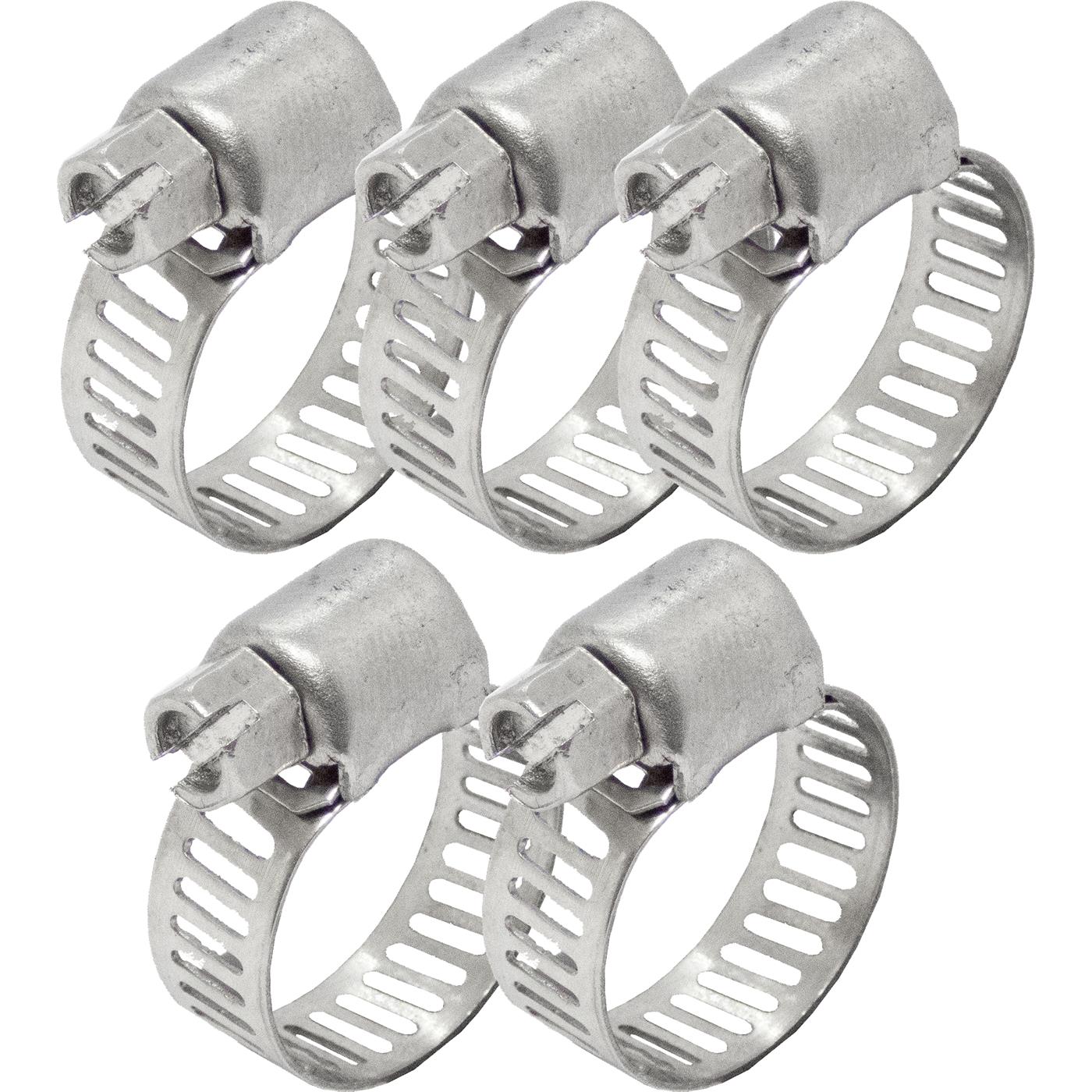 5x Hose clamp Stainless steel V2A 201 13-19mm Pipe clamp Hose clamp