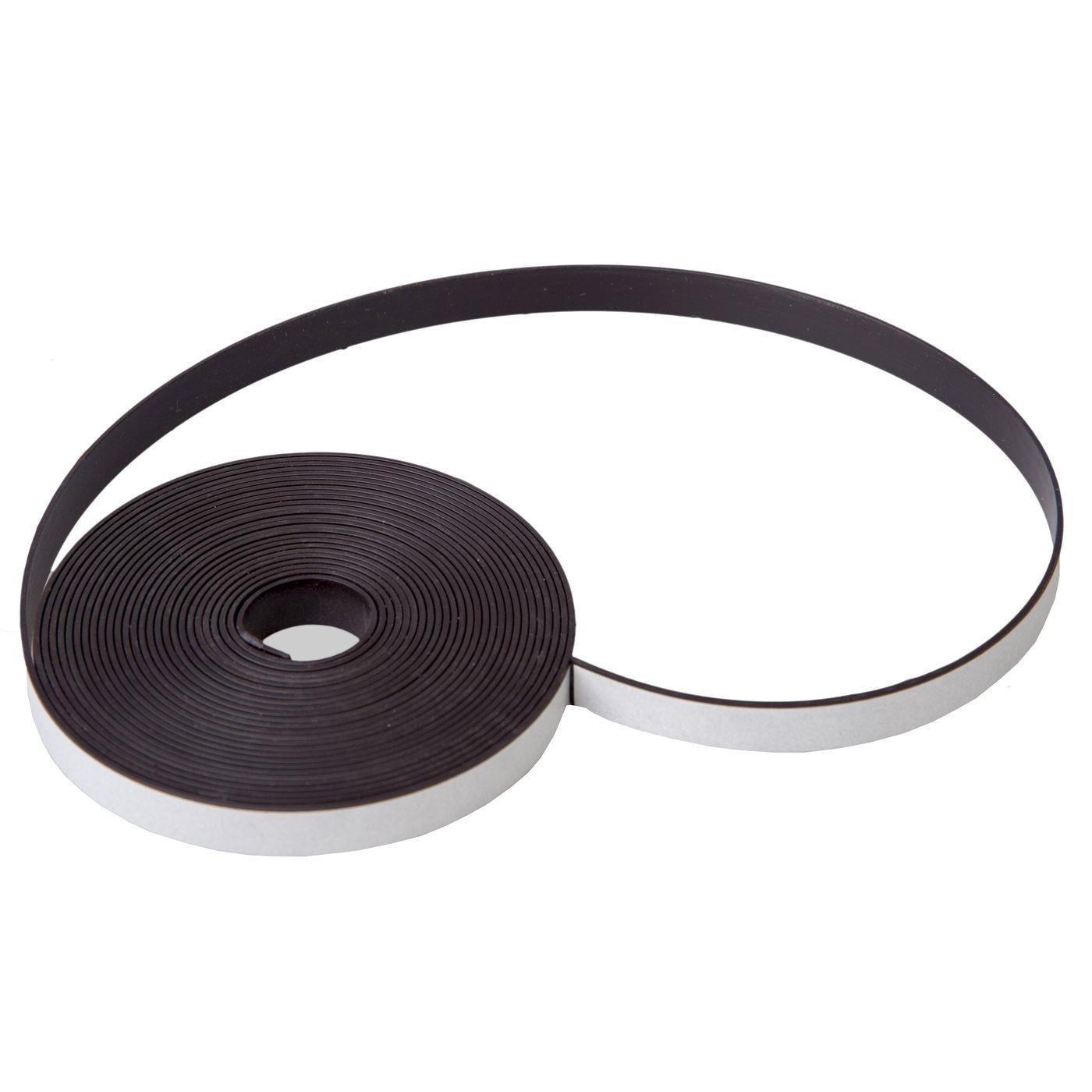 5m Anisotropes Magnetband Schwarz 1x10mm Magnetklebeband für LED Trockenbauprofile