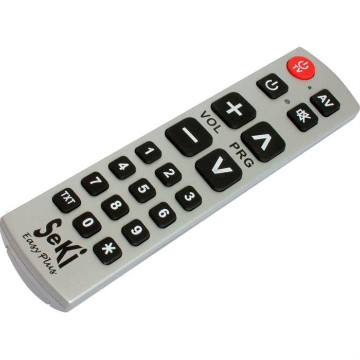 Universal Remote control SeKi Easy Plus Silver Able to learn for seniors + children