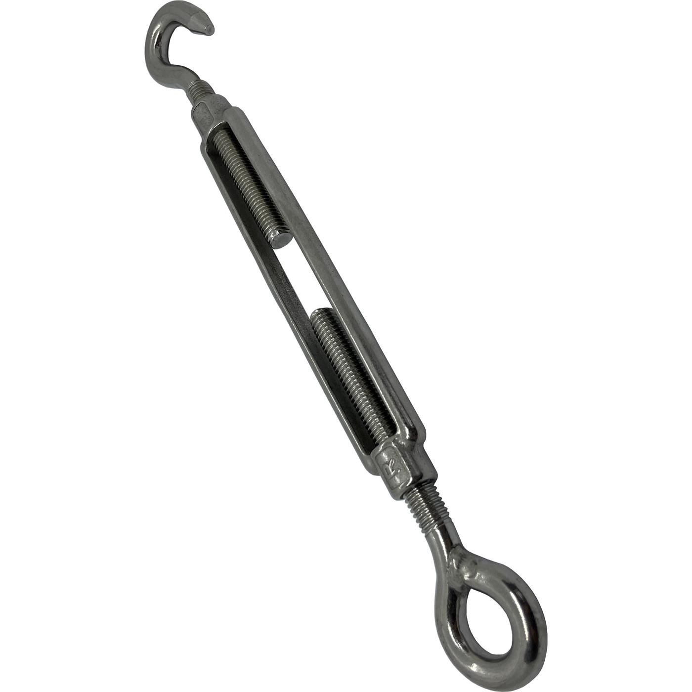 Rope tensioner Eyelet-Hook Stainless steel V4A 316 M10 Turnbuckle Shroud clamp