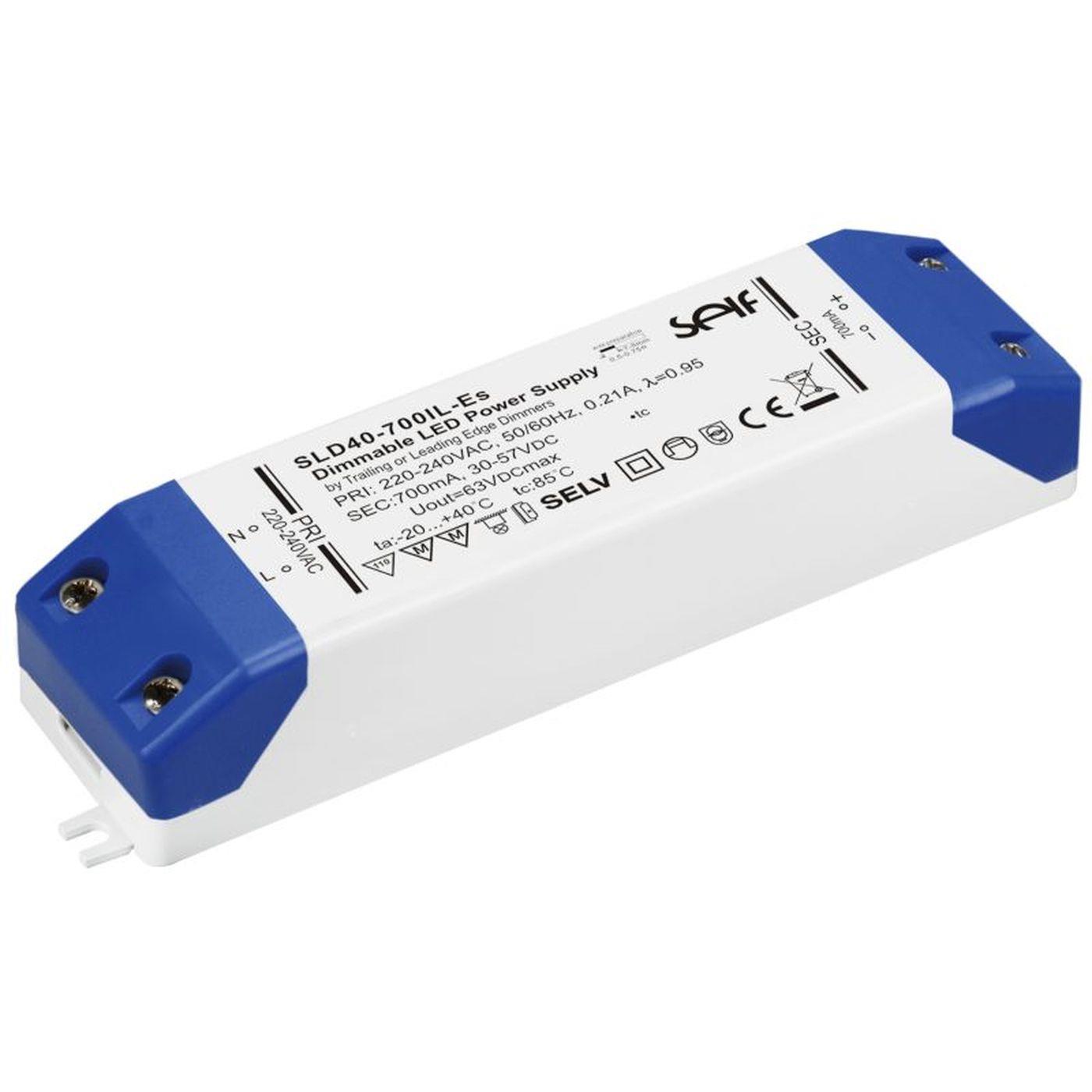 SLD40-700IL-ES 40W 700mA 30...55VDC Constant current LED power supply Driver Transformer Triac Dimmable