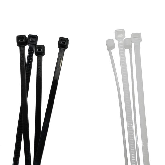 100x Cable tie 200 x 3,6mm White Natural 18,2kg PA6.6 Polyamide Industrial quality