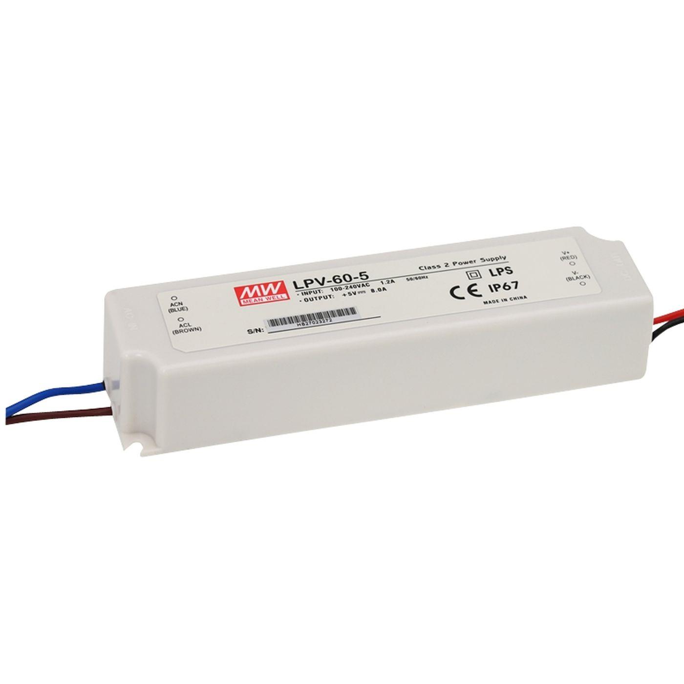 LPV-60-5 40W 5V 8A LED power supply Transformer Driver IP67