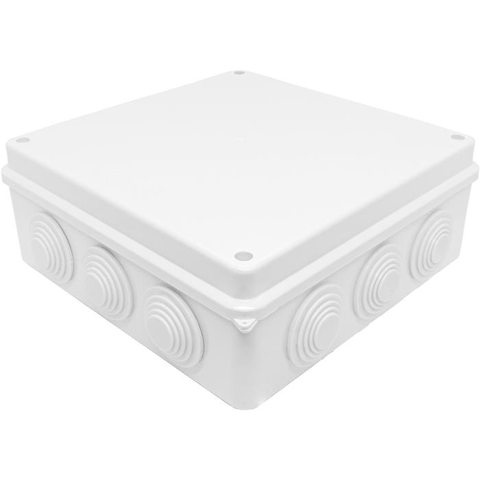 Verteilerdose IP65 200x200x80mm 12 Öffnungen Anschlussdose Weiß Klemmdose Verbindungsdose