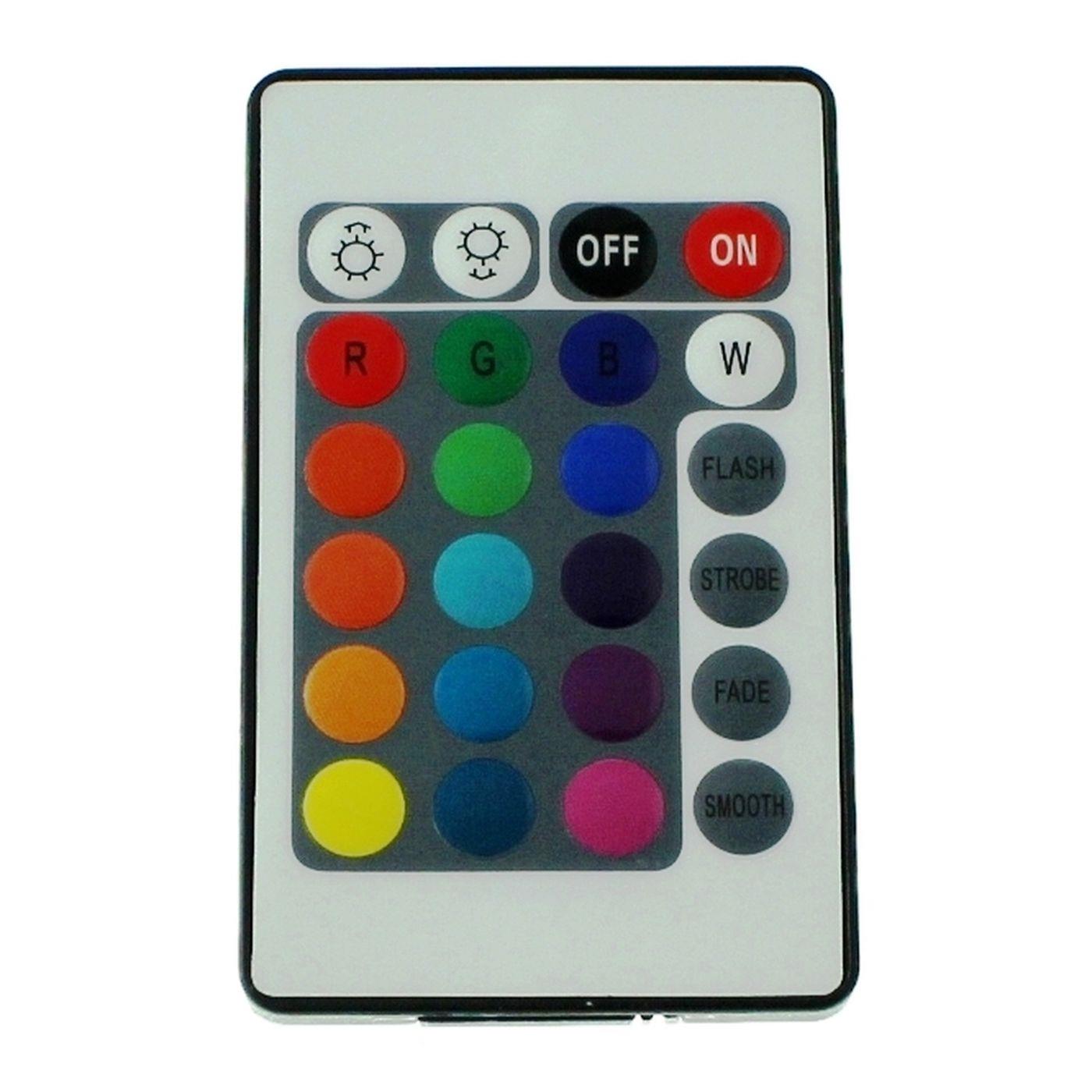 RGB LED 24Key Controller 12V 72W for colour changing strips 4-Pin plug + play