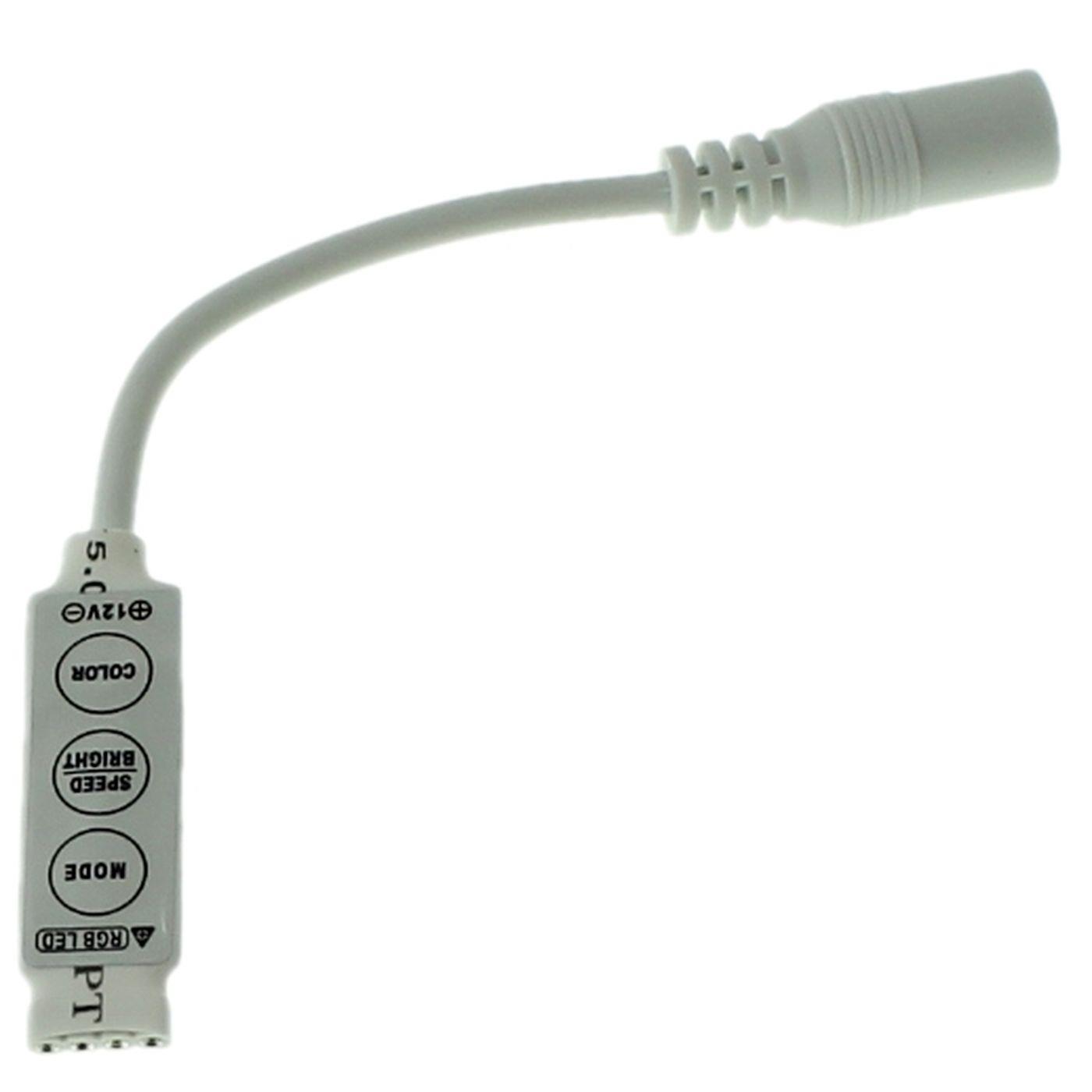 Mini RGB LED Controller 12V 72W für Farbwechsel Streifen 4-Pin offene Kabelenden