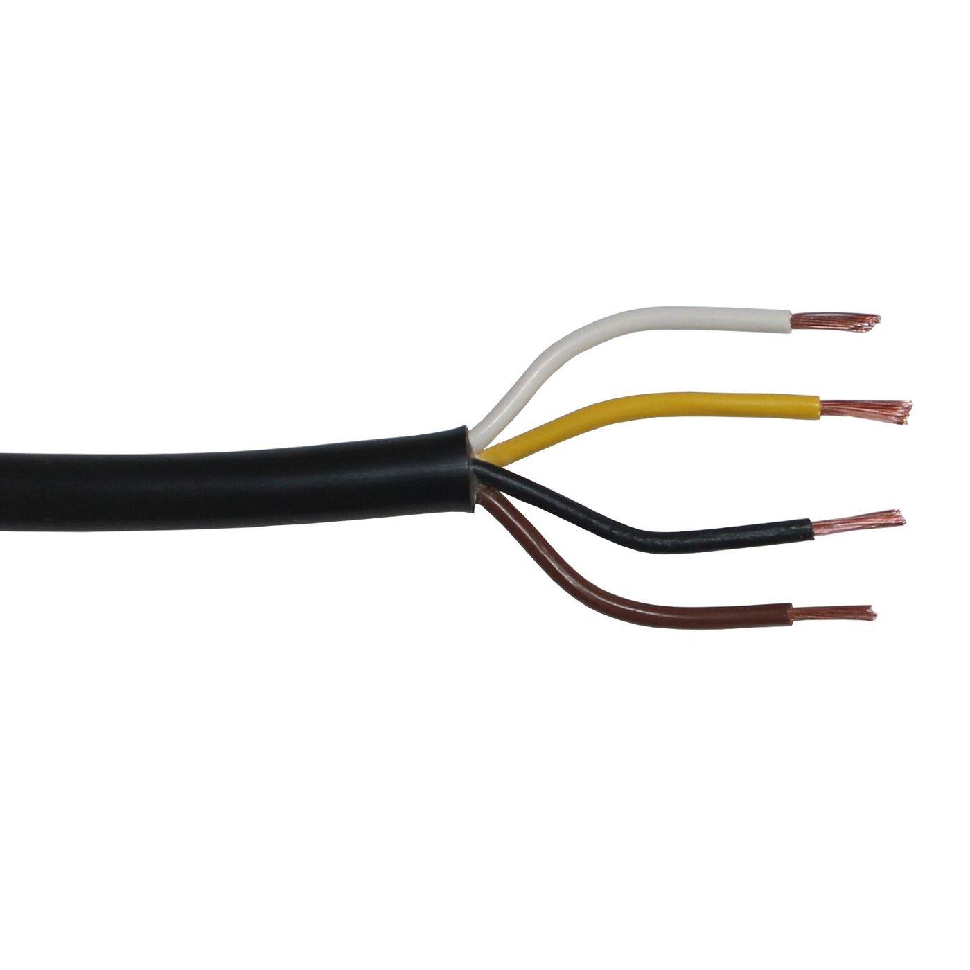 1m FLRYY Fahrzeugleitung 4x 1,5mm² rund Kabel KFZ Anhängerkabel