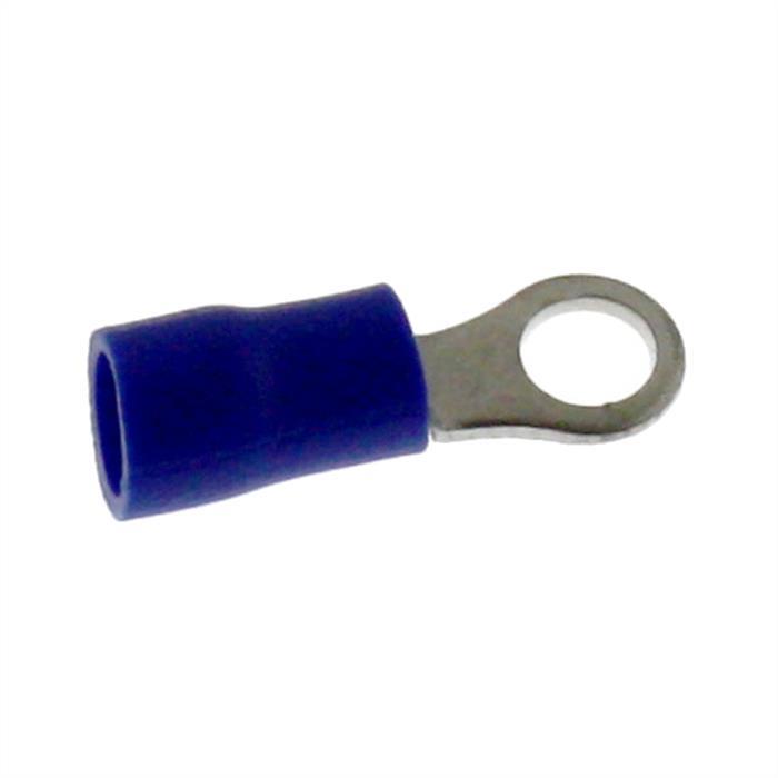 25x Ring cable lug partially insulated 1,5-2,5mm² Hole diameter M4 Blue Ring lug Copper tinned