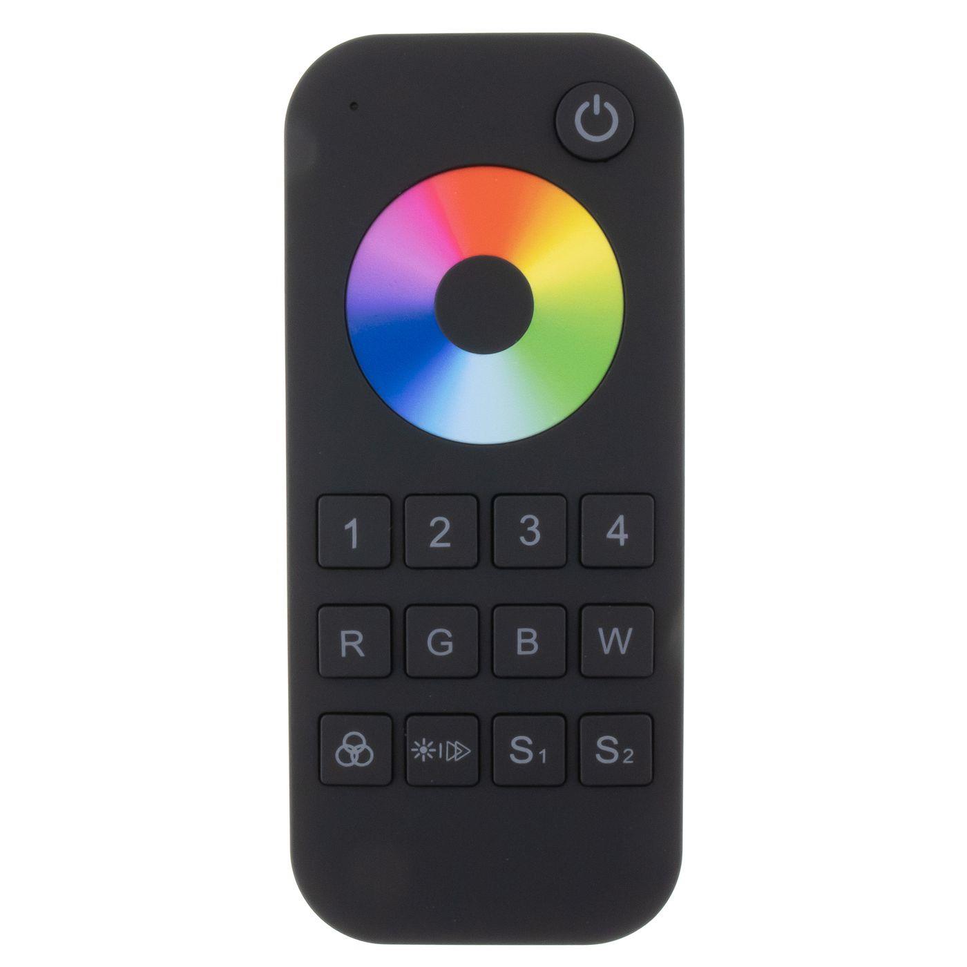 Elegance RGB RGBW LED 4-Zone Remote control Touch black for colour changing strips 4-Pin + 5-Pin