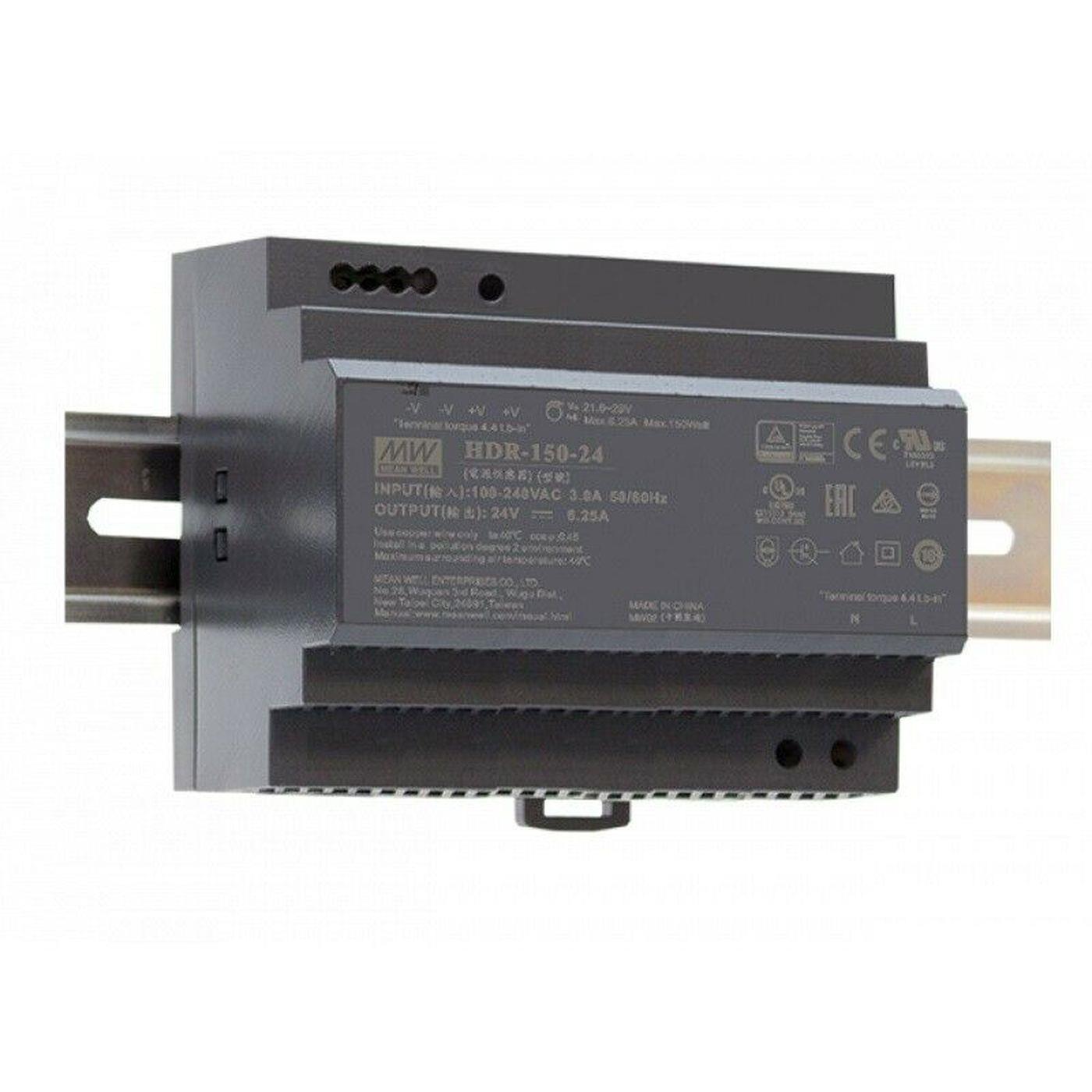 HDR-150-24 150W 24V 6,25A Din Rail power supply