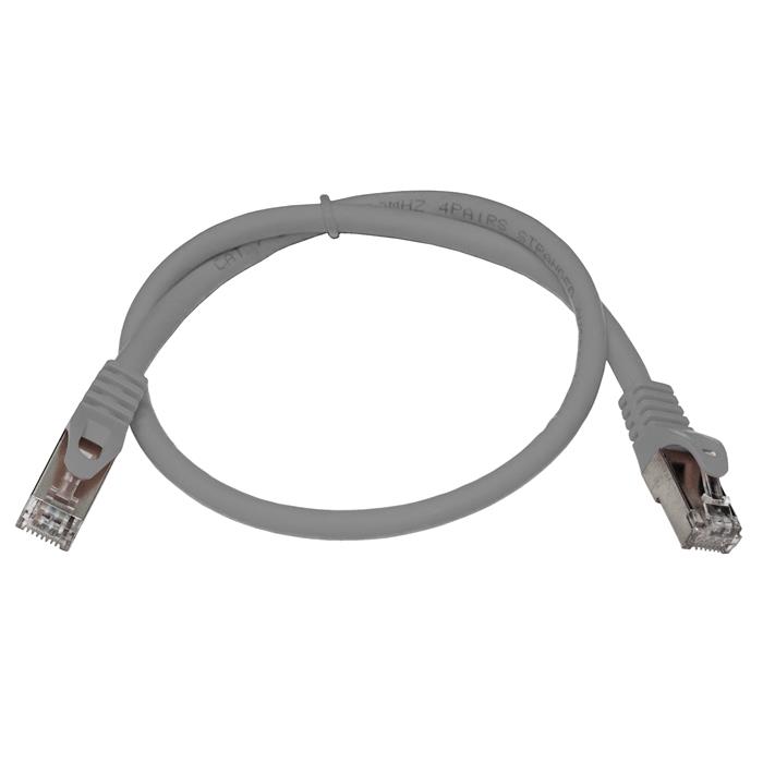 0,5m RJ-45 Network cable Patch cable CAT7 grey S/UTP Ethernet DSL LAN CAT.7