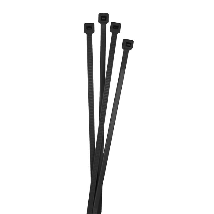 100x Cable tie 370 x 4,8mm Black 22,2kg PA6.6 Polyamide Industrial quality