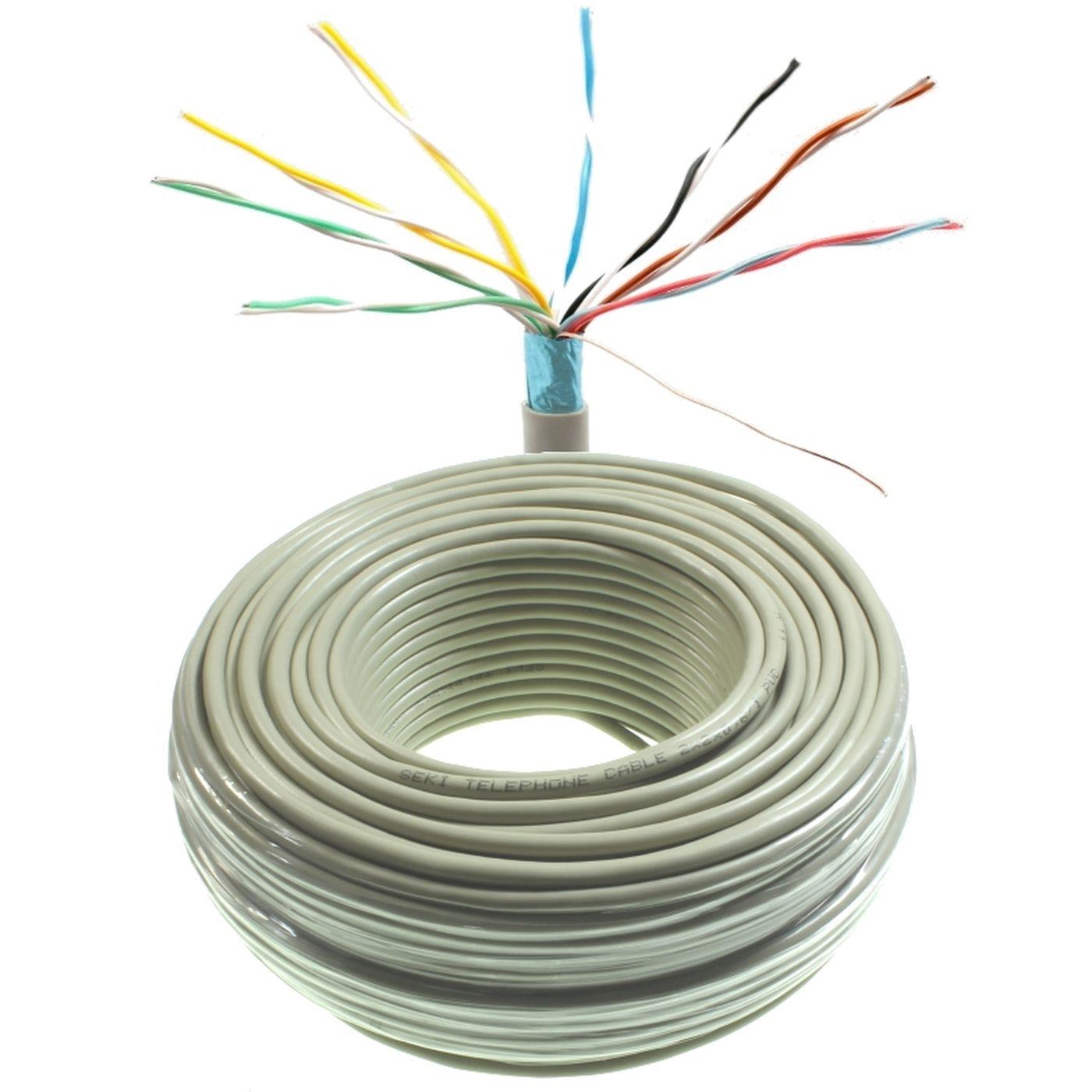 50m Telephone cable 8x2x0,6mm JYSTY 16 Wires ISDN Telecommunication cable Installation Cable J-Y(ST)Y