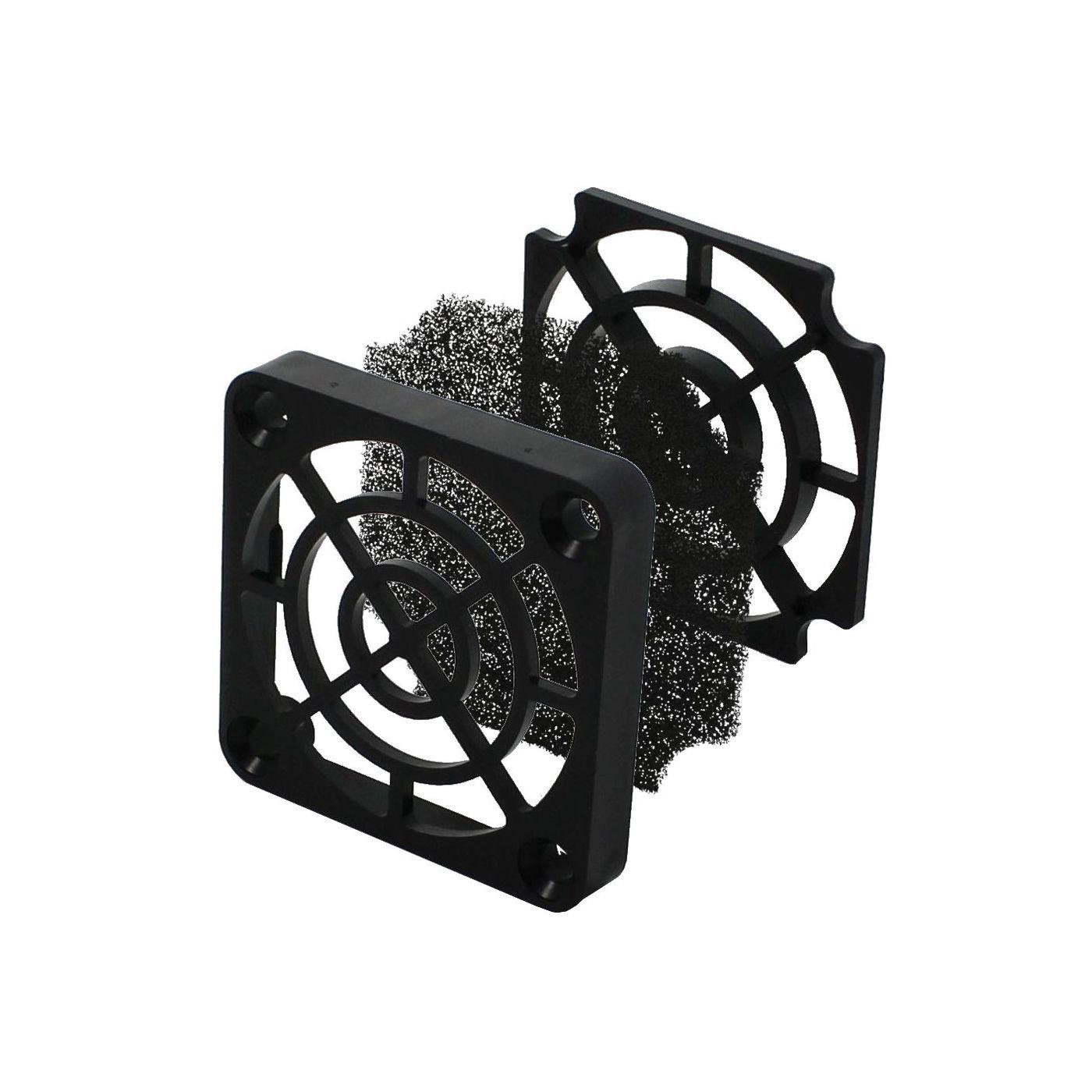 Fan grille + Dust filter 40x40mm 45ppi 3-part spin-on filter