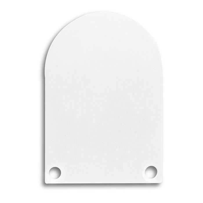 2x End cap E50 Aluminium For profile PN6 with Cover C13 White