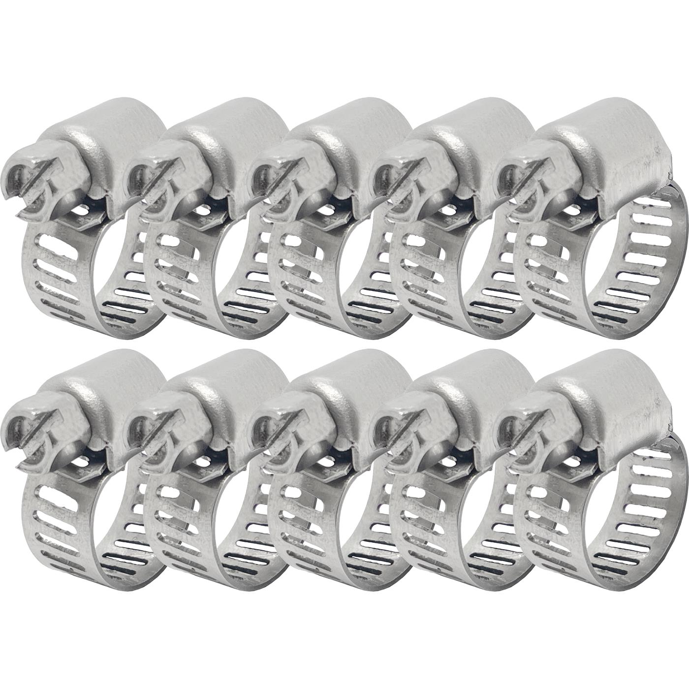 10x Schlauchschelle Edelstahl V2A 201 10-16mm Rohrschelle Halterungsschelle