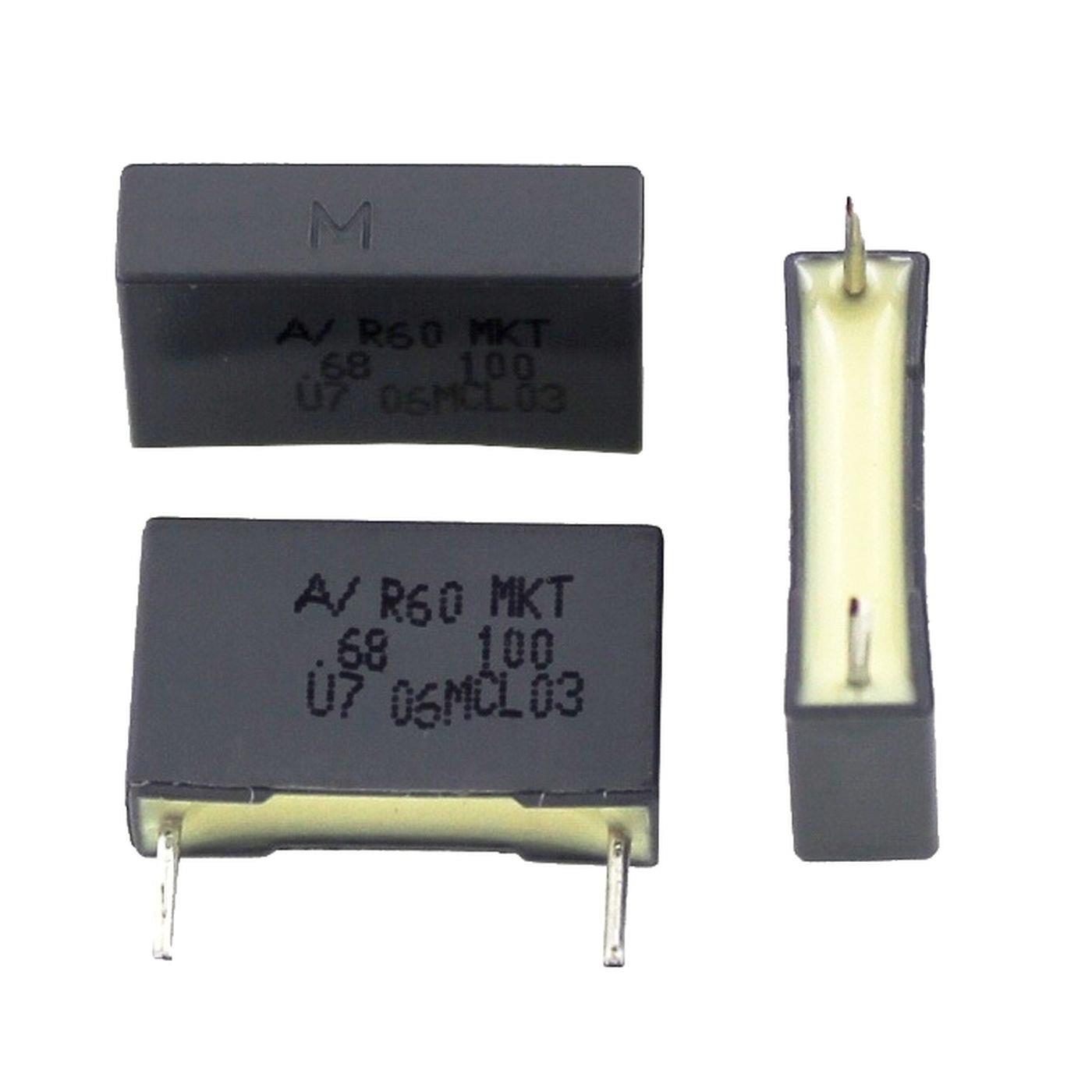 MKT Folien Kondensator Radial 0,68µF 100V DC Arcotronics R60EI3680AA30M 680nF