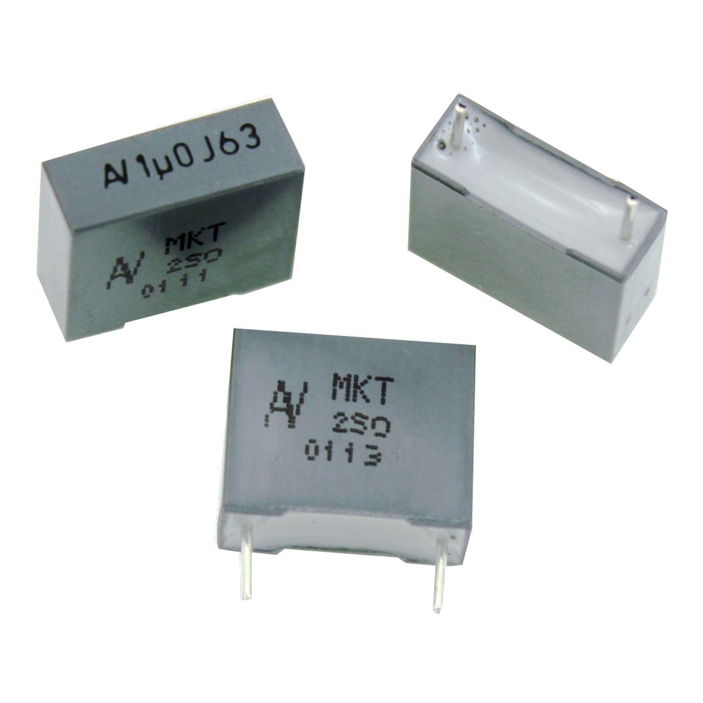 MKT Foil Capacitor Radial 1µF 63V DC Arcotronics R60DF4100JB30J 1000nF