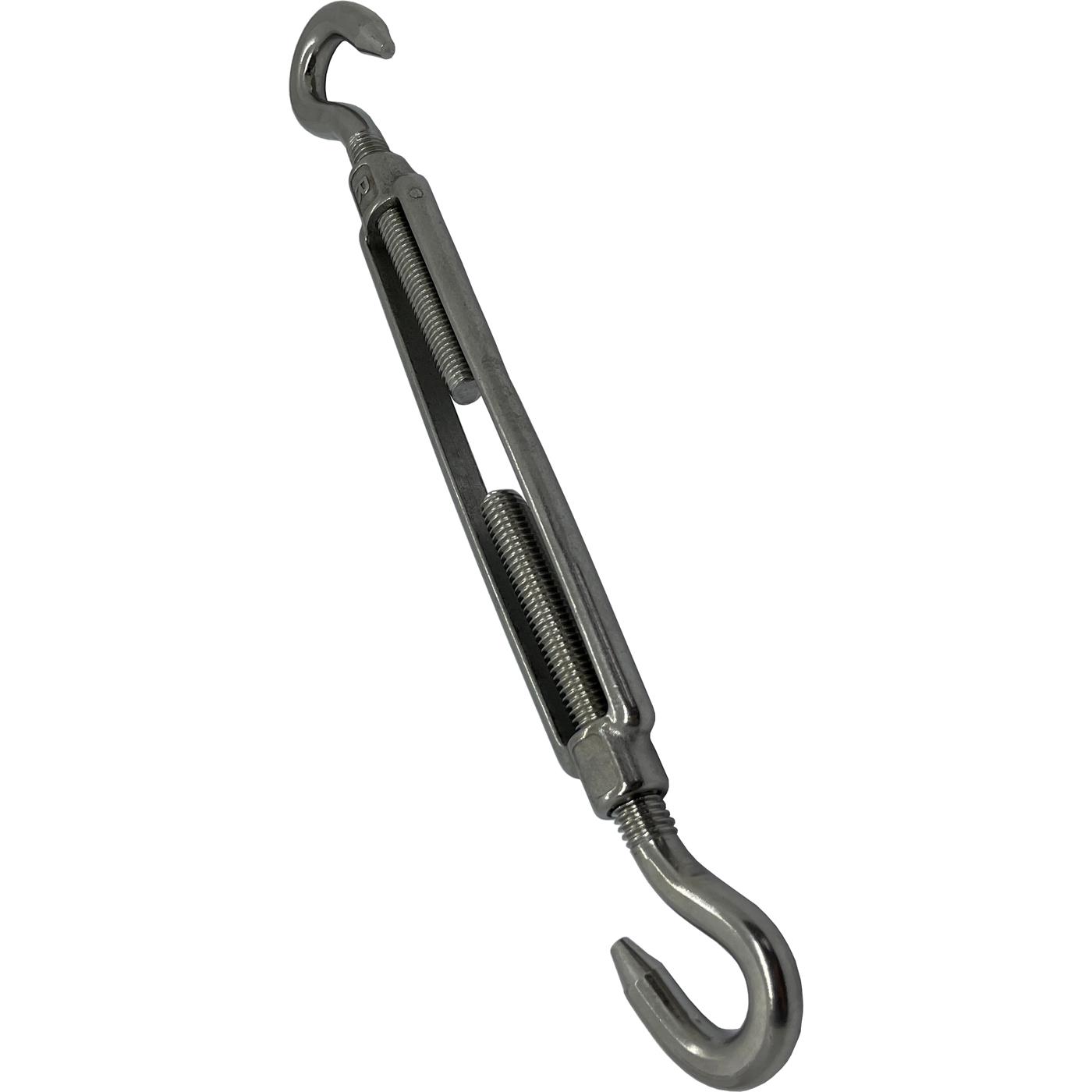 Rope tensioner Hook-Hook Stainless steel V2A 304 M5 Turnbuckle Shroud clamp