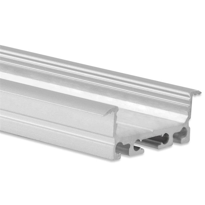 1m LED Profil PN5 Silber 33,7x11,7mm Aluminium Einbauprofil für 24mm LED Streifen