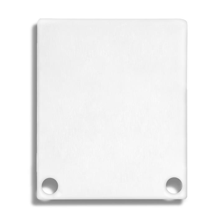 2x End cap E44 Aluminium For profiles PN4 PN5 with Cover C11 White