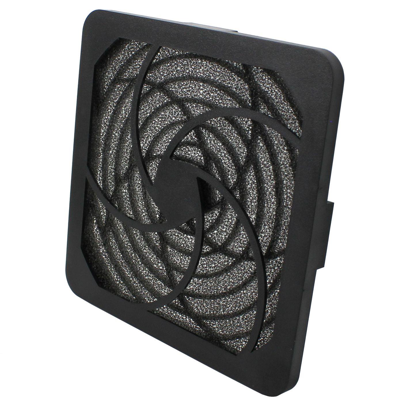 Fan grille + Dust filter 120x120mm 30ppi 3-part spin-on filter