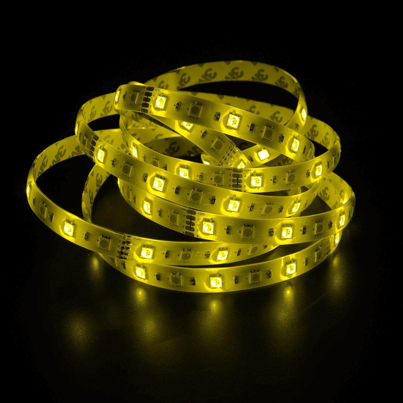 5m (500cm) RGBW 6000K LED Streifen Band Leiste 24V IP65 300LEDs 60LED/m SMD5050