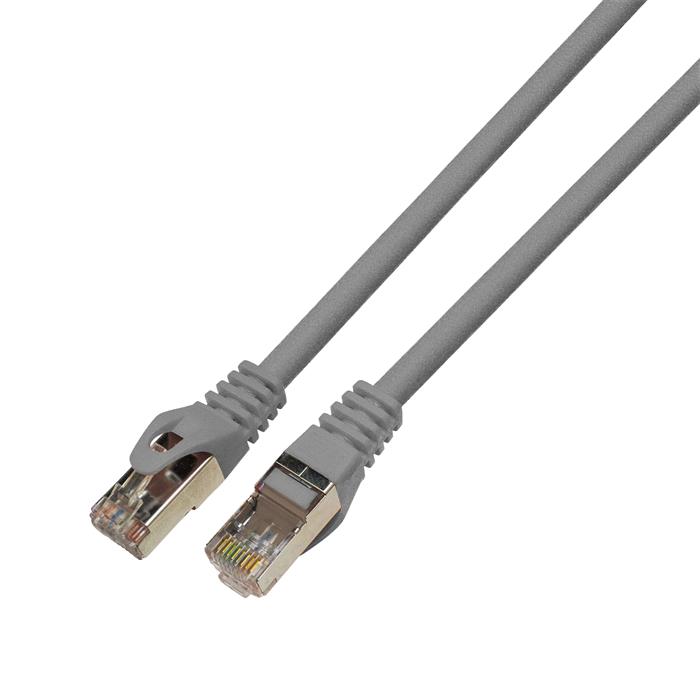 0,25m RJ-45 Network cable Patch cable CAT7 grey S/UTP Ethernet DSL LAN CAT.7