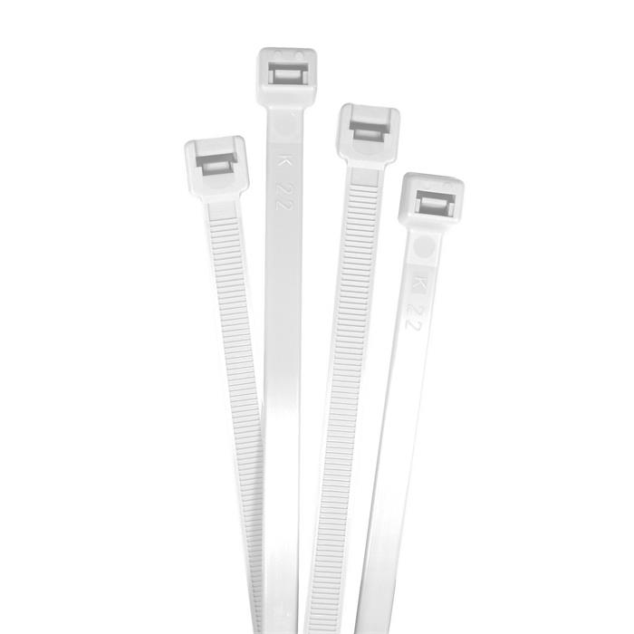 100x Cable tie 430 x 9mm White Natural 80kg PA6.6 Polyamide Industrial quality
