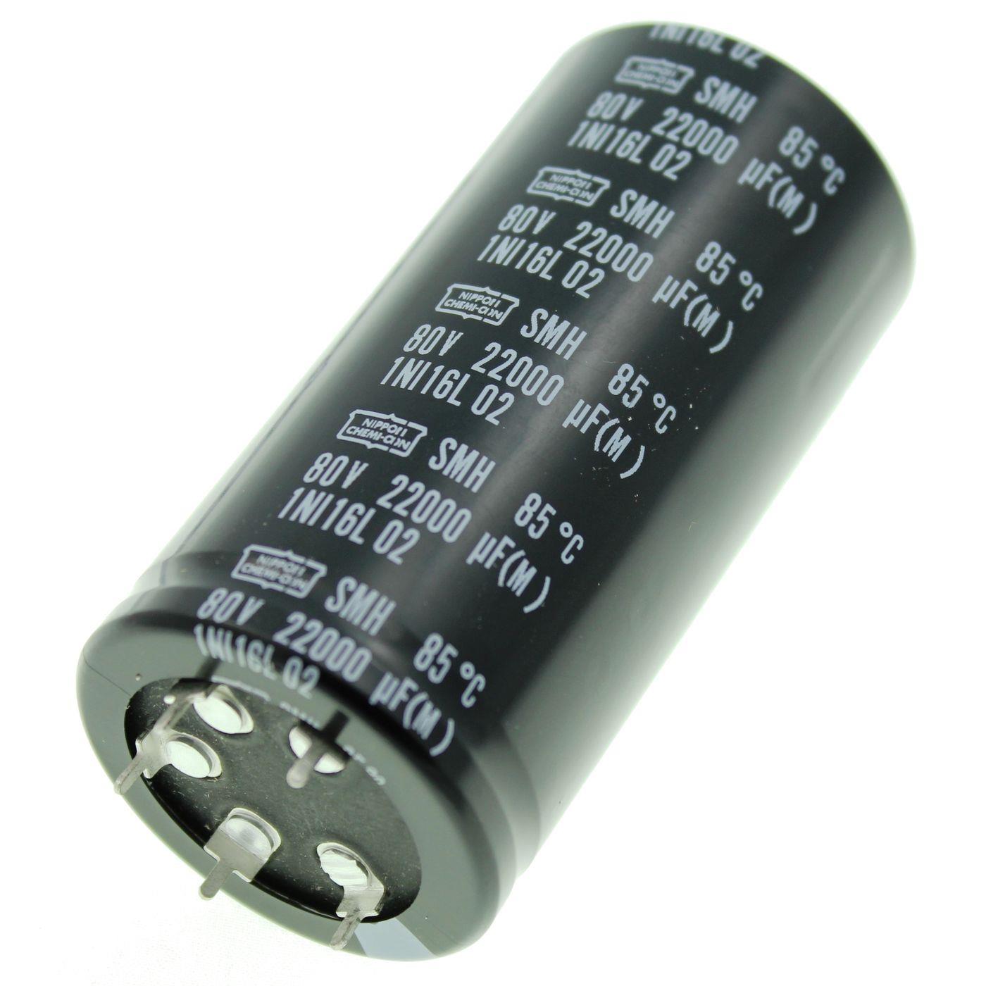 5-Pin Elko Kondensator Radial 22000µF 80V 85°C ESMH800VQT223MB80U d40x80mm 22000uF