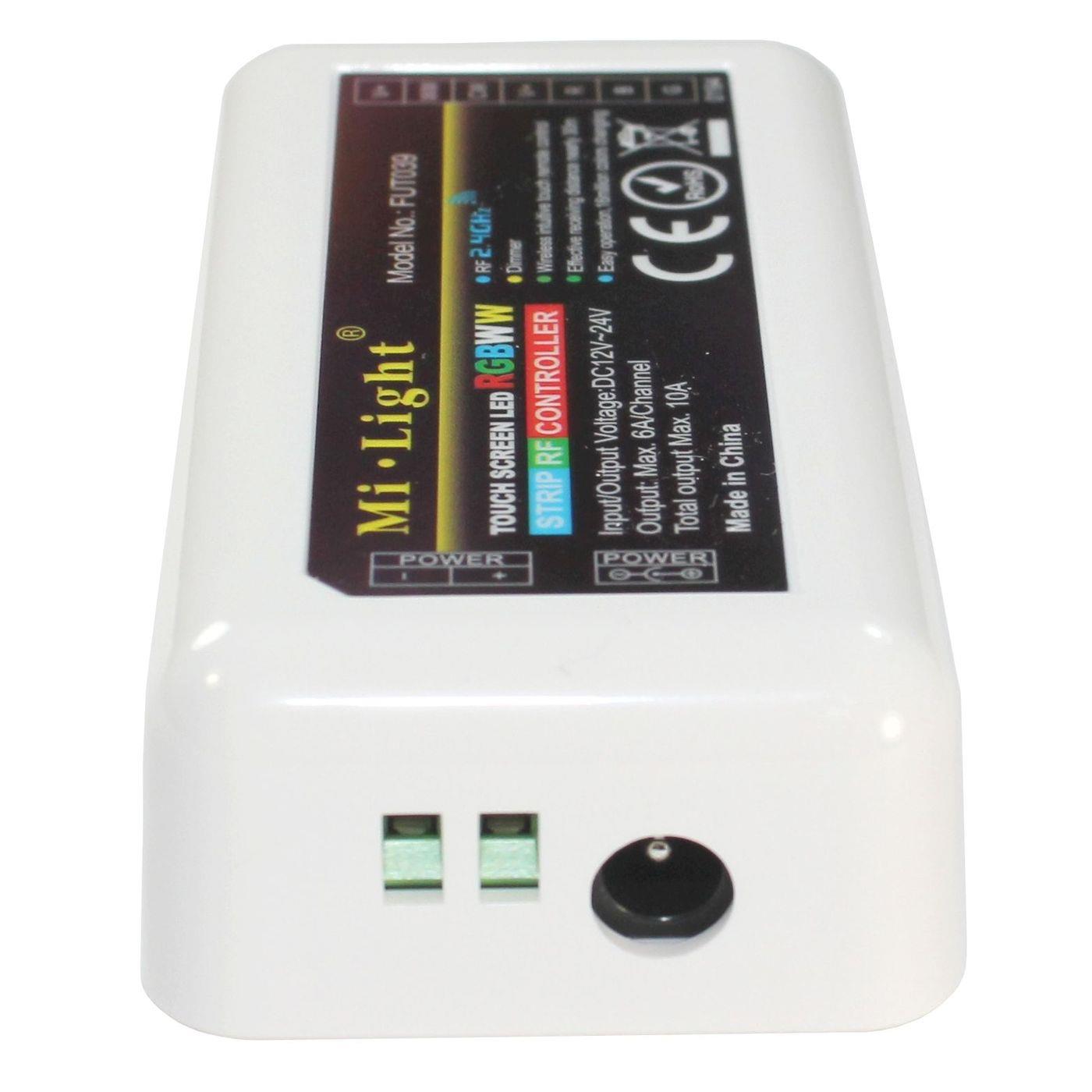 MiLight MiBoxer RGBW CCT LED 4-Zone Receiver 12...24V 240W for colour changing strips 6-Pin