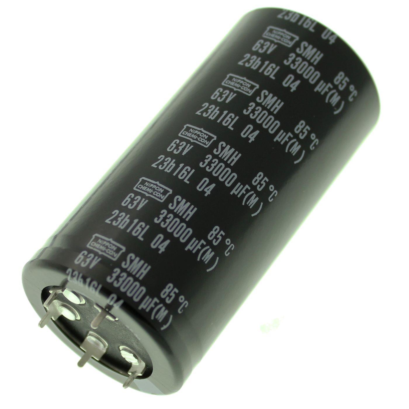 5-Pin Elko Kondensator Radial 33000µF 63V 85°C ESMH630VQT333MB80U d40x80mm 33000uF