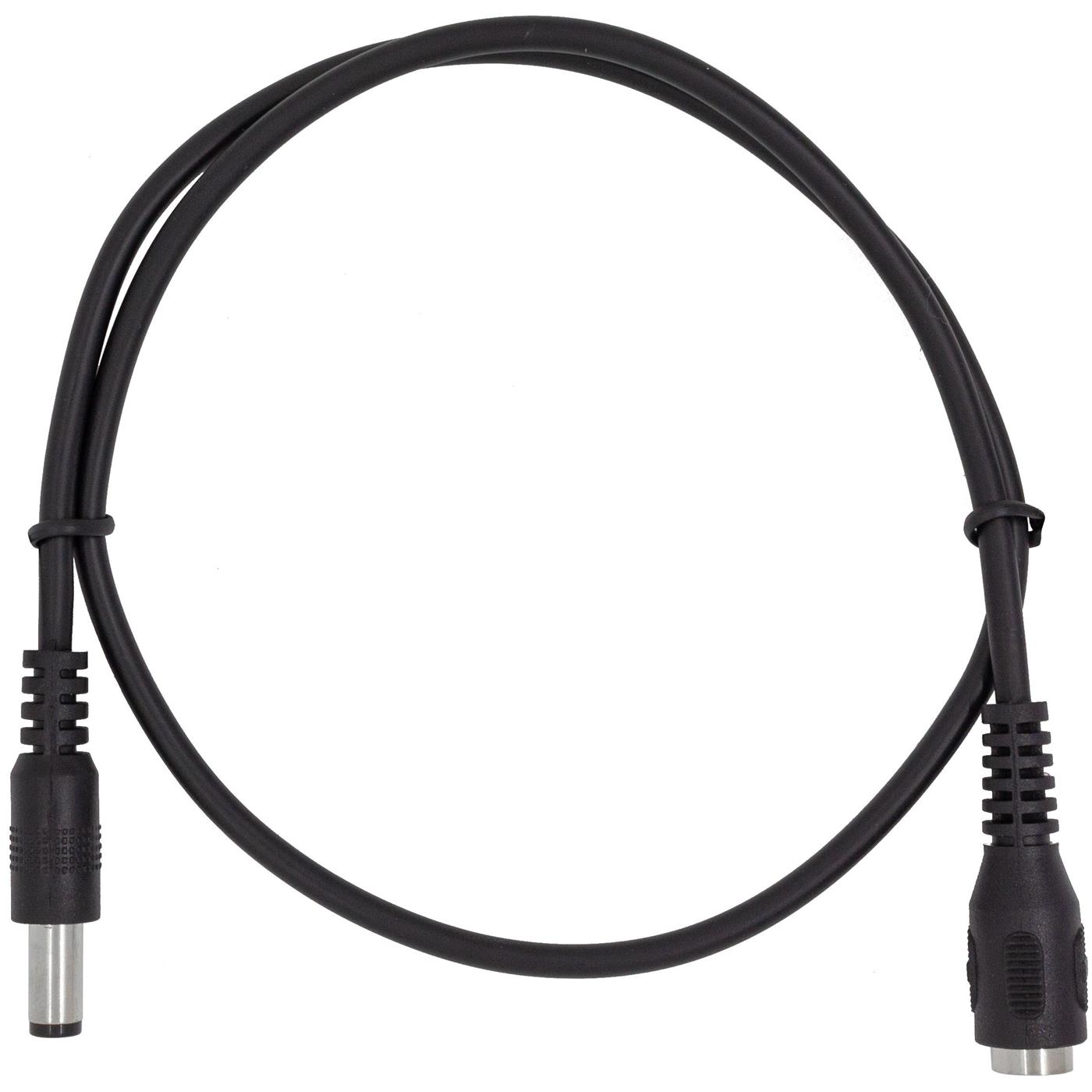 0,5m LED DC Extension cable DC Socket + DC Plug 5,5/2,1mm Black