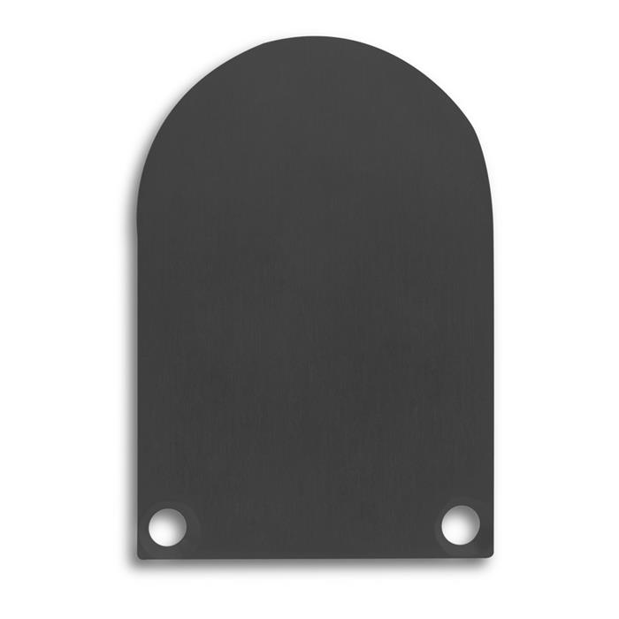 2x End cap E50 Aluminium For profile PN6 with Cover C13 Black