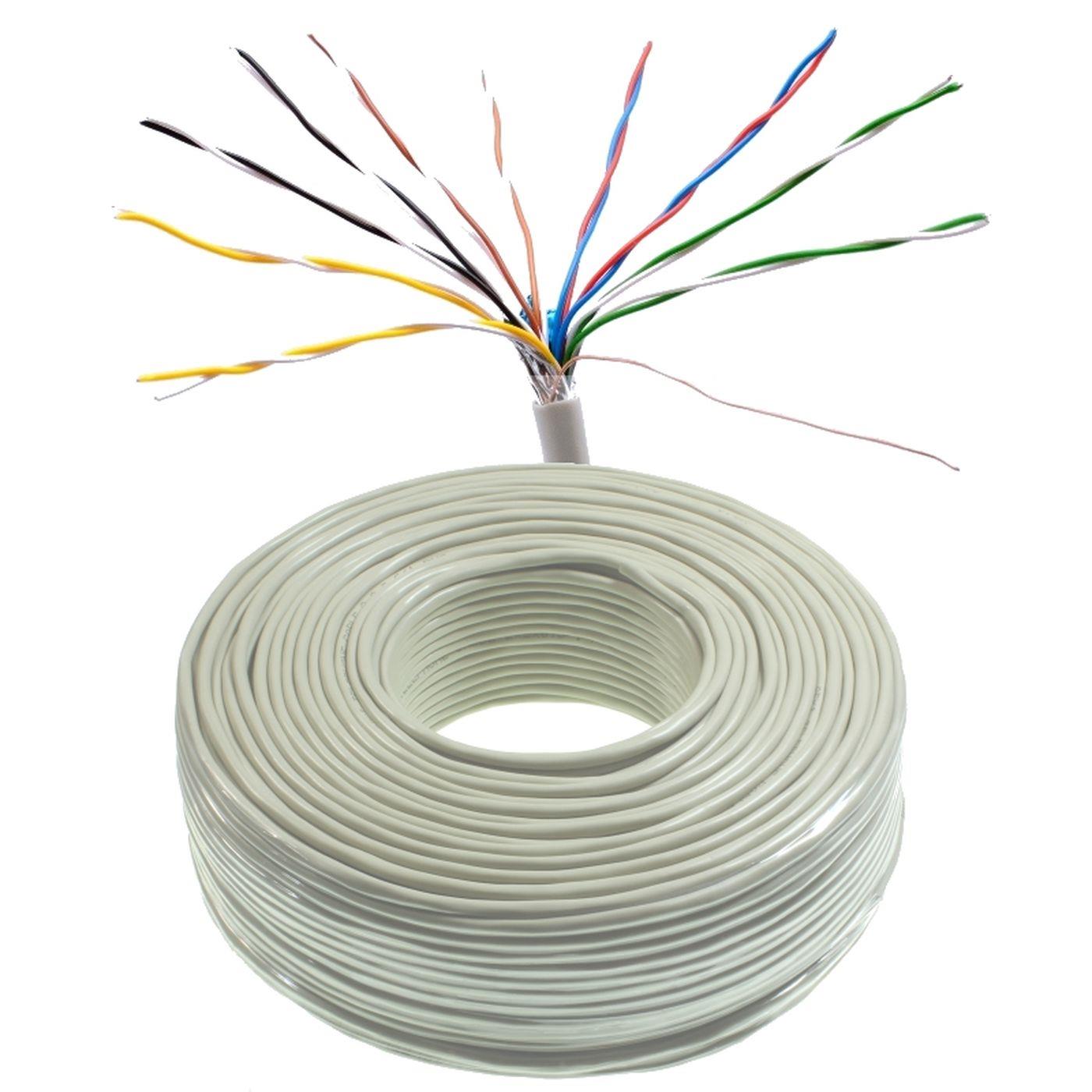 100m Telephone cable 10x2x0,6mm JYSTY 20 Wires ISDN Telecommunication cable Installation Cable J-Y(ST)Y