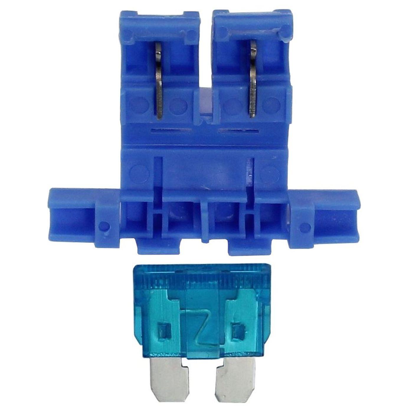 5x CAR Car Fuse holder 0,5...0,8mm² Cable cross section + 19mm 15A Flat fuse Insulation displacement technology