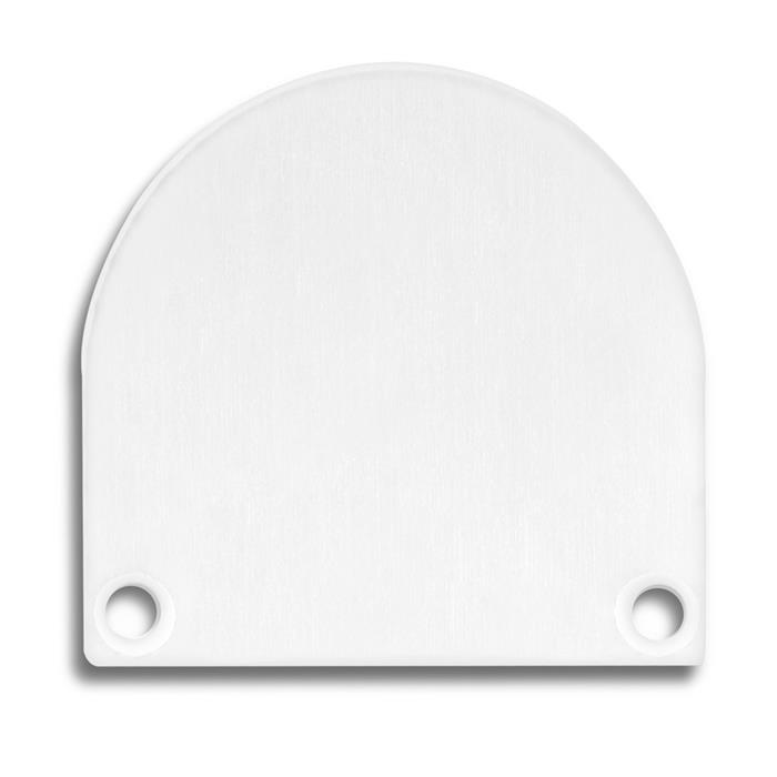 2x End cap E46 Aluminium For profiles PN4 PN5 with Cover C13 White